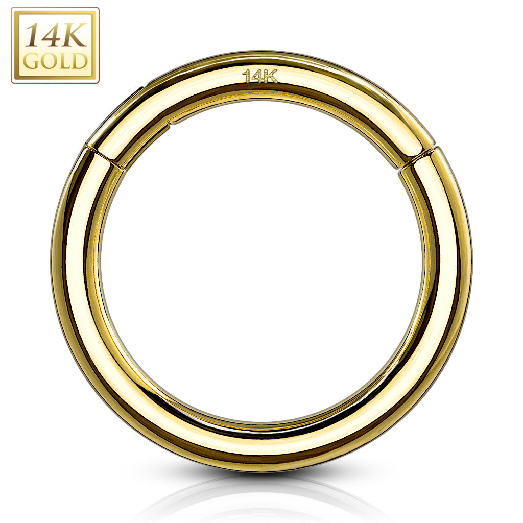 14K Simple Hoop