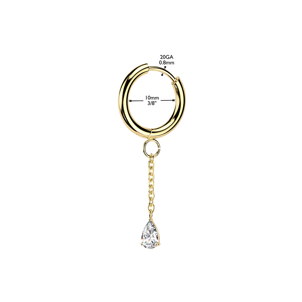 Pear Diamond Dangle
