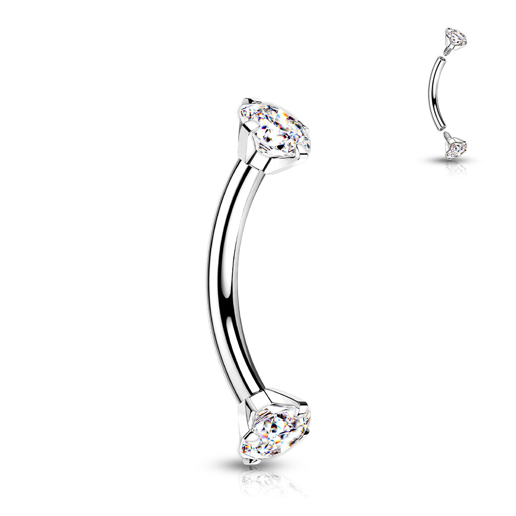 Round Diamond Barbell