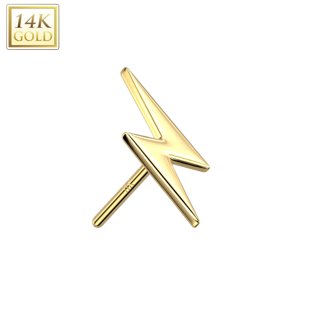 14K Lightning Bolt