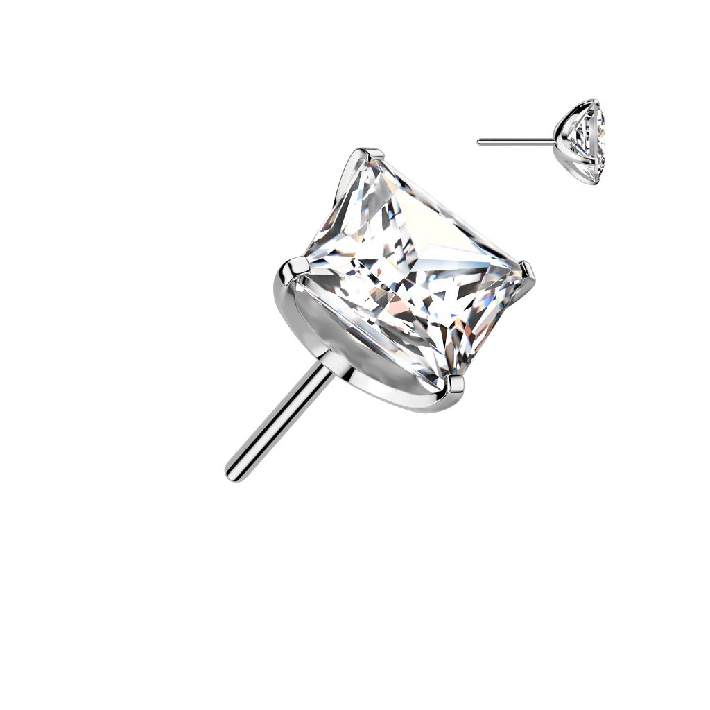Prong Square 4mm Cz