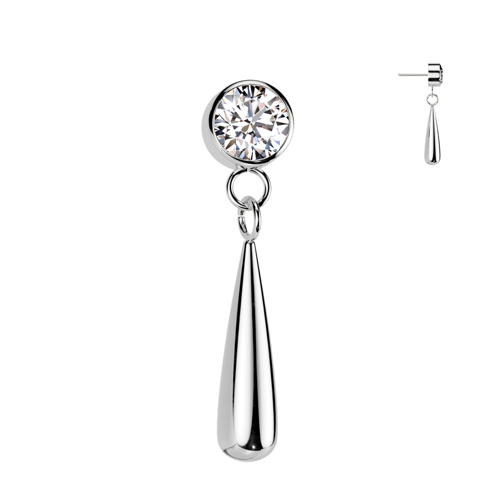 Tear Drop CZ Dangle