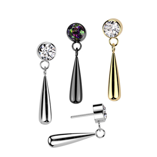 Tear Drop Cz Dangle
