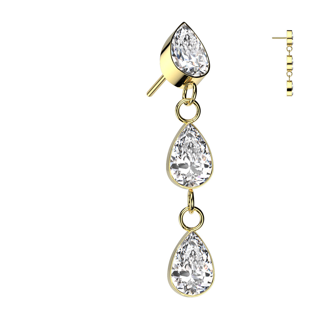 Tear Drop 3CZ Dangle