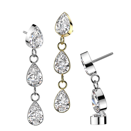 Tear Drop 3CZ Dangle
