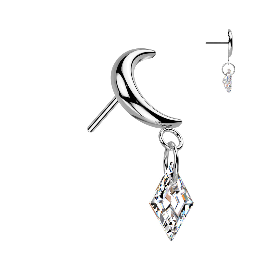 Moon CZ Dangle