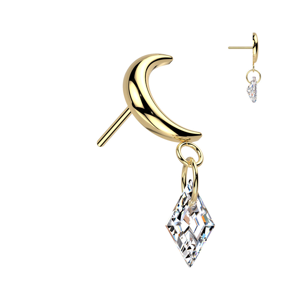 Moon CZ Dangle