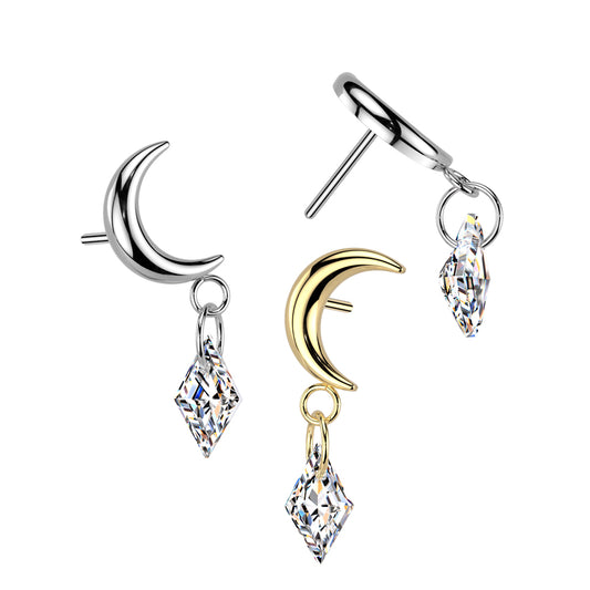 Moon CZ Dangle