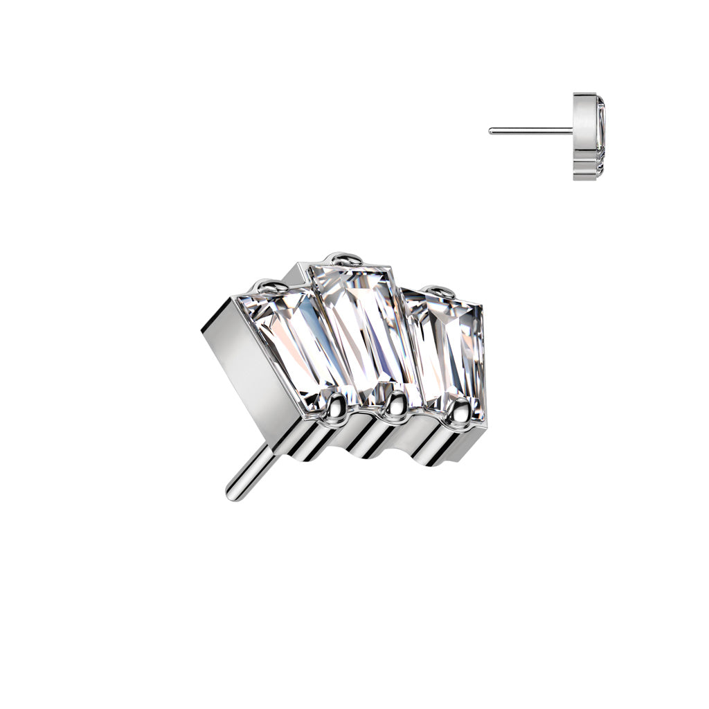 Stacked Baguette CZ