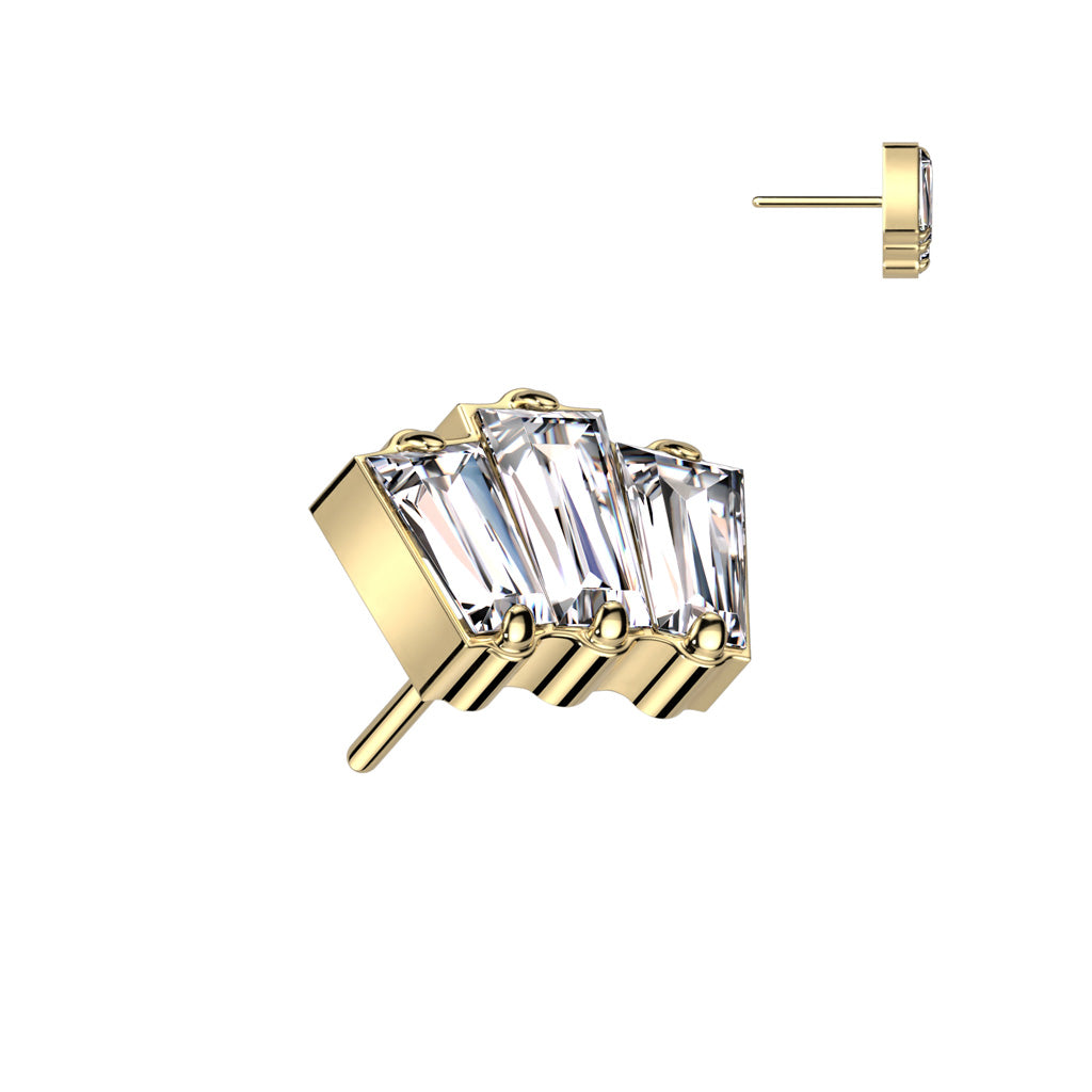 Stacked Baguette CZ