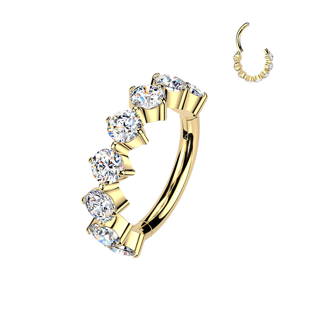 CZ Hinged Hoop
