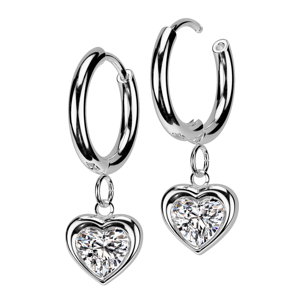 Diamond Dangle Heart