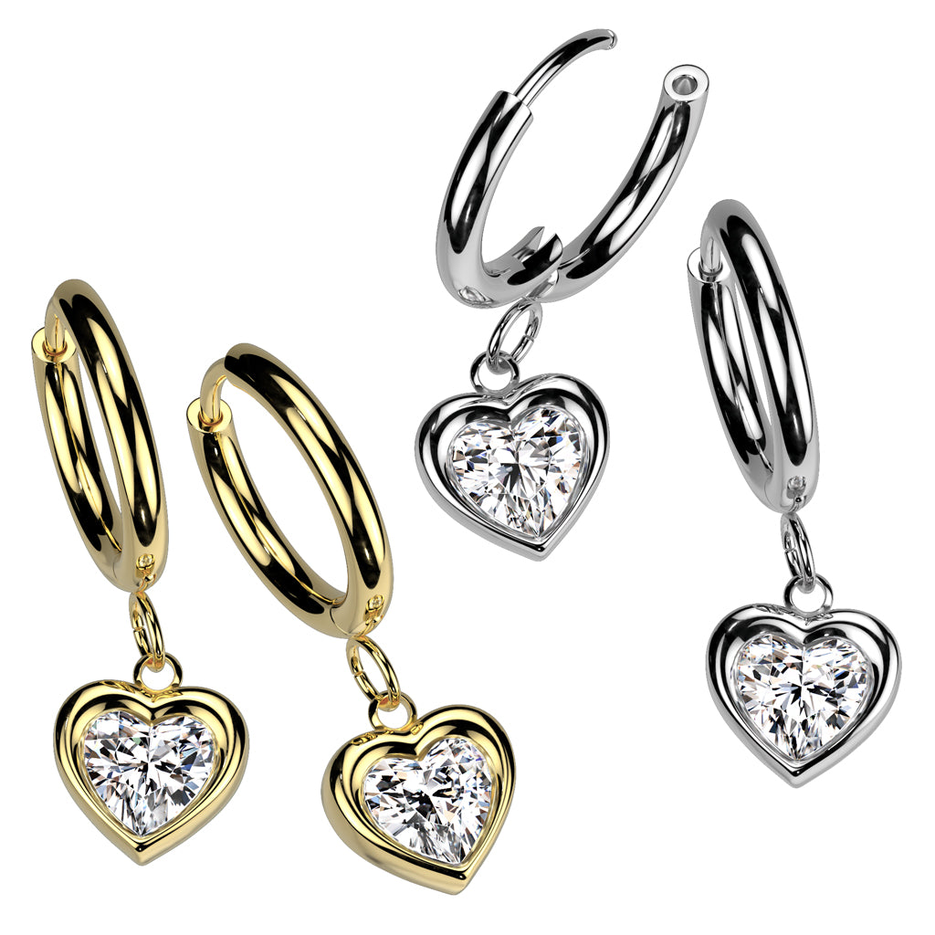 Diamond Dangle Heart