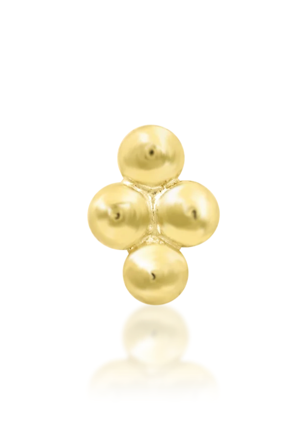 14K beaded diamond