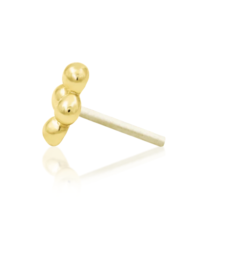14K beaded diamond