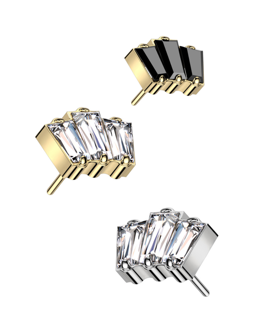 Stacked Baguette CZ