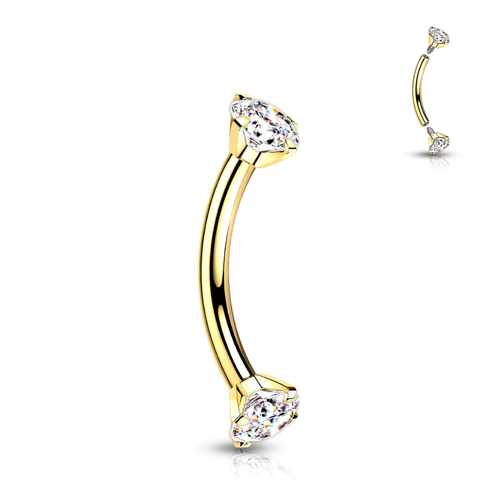 Round Diamond Barbell