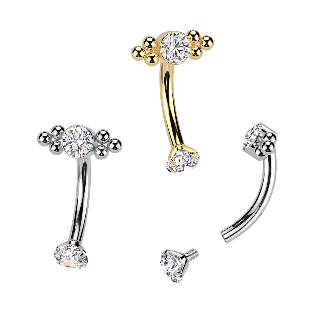 Diamond Trinity Ball Barbell