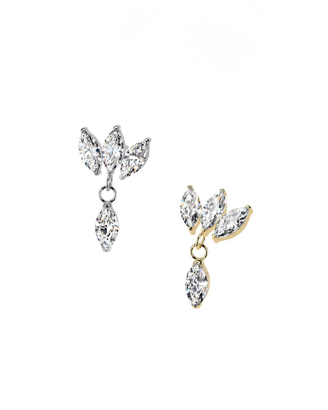 Stacked 3 CZ Dangle